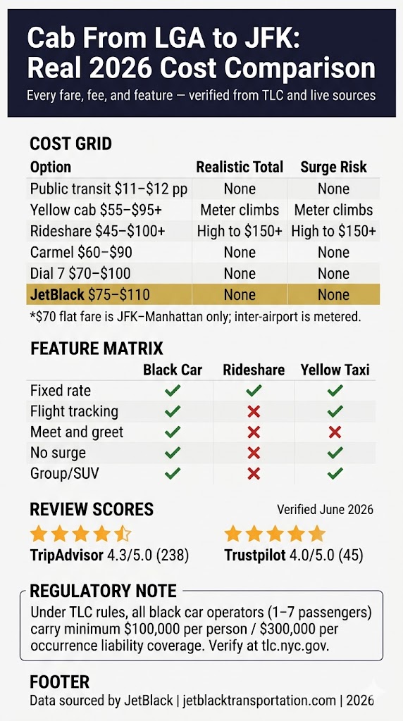 Cab From Lga To Jfk: The Honest 2026 Connection Guide 3 July 11, 2026 Infographic Cab From Lga To Jfk