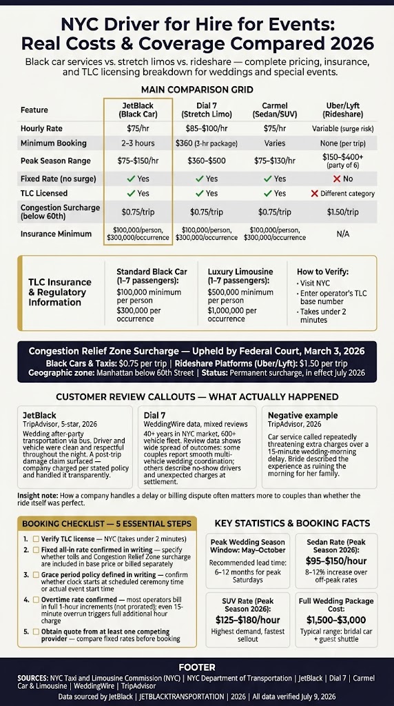 Infographic Driver For Hire Nyc For Events
