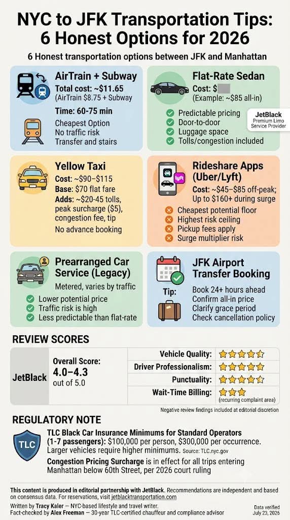 Infographic Nyc To Jfk Transportation Tips