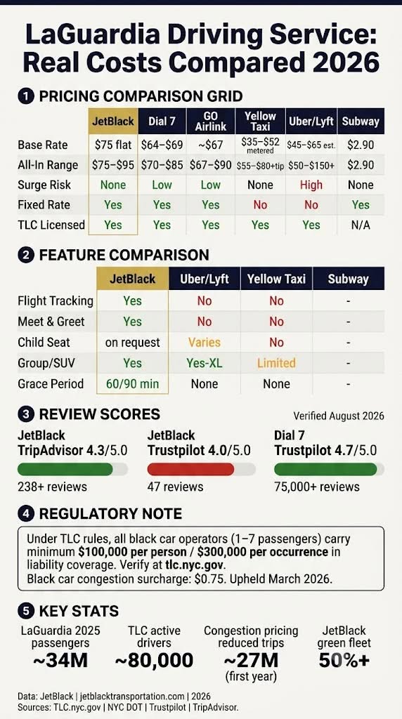 Infographic Laguardia Driving Service