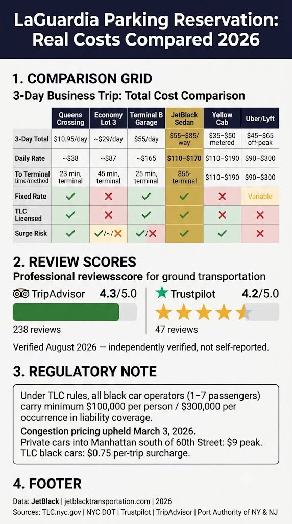 Laguardia Parking Reservation: 7 Honest Facts For 2026 3 August 8, 2026 Infographic Laguardia Parking Reservation