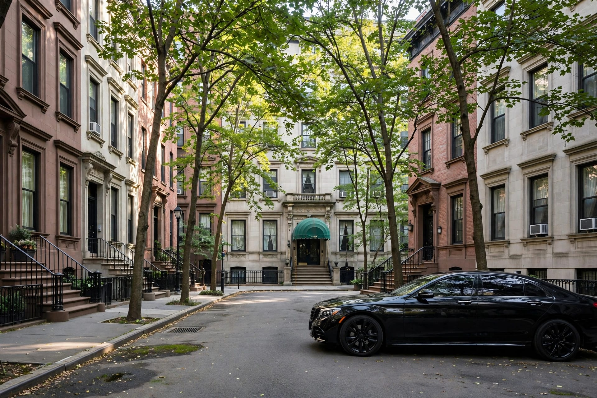 Blogs | Articles | News | Tips & Tricks | Video | FAQ | Infomation 4 October 15, 2026 car rental ues: black sedan parked at the curb on a tree-lined Upper East Side brownstone street in the morning